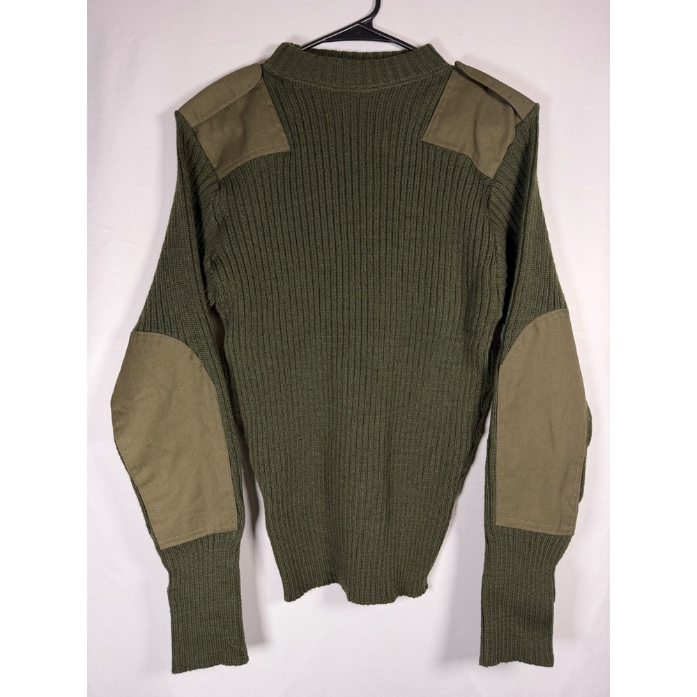 Mitts Nitts Inc Wool Military Service Sweater Olive Green Epaulettes Size 40